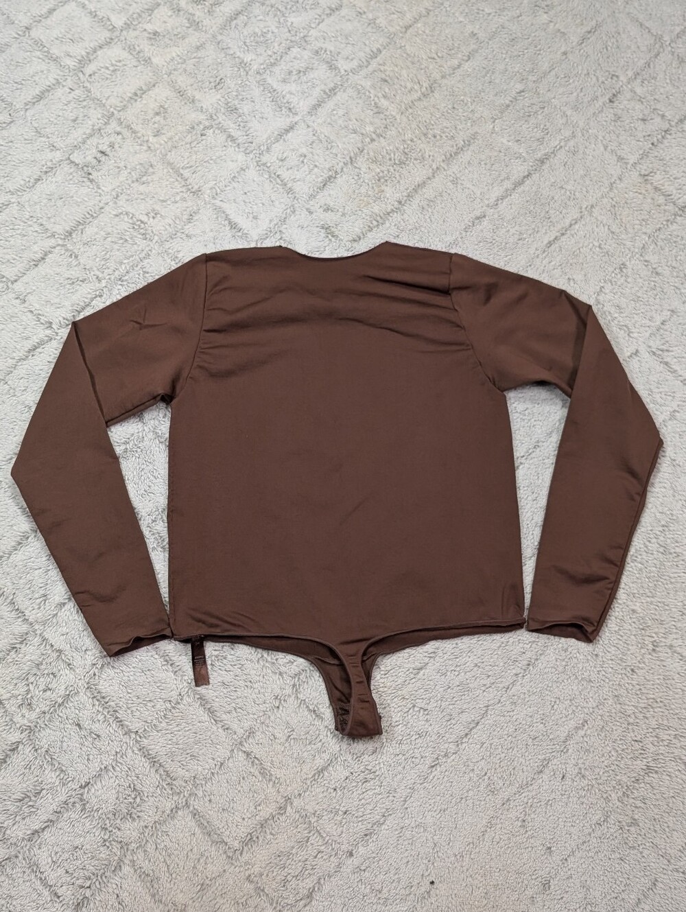 Skims Top Womens 2X/3X Brown Cocoa Bodysuit Long Sleeve Crew Neck Soft - Picture 7 of 7